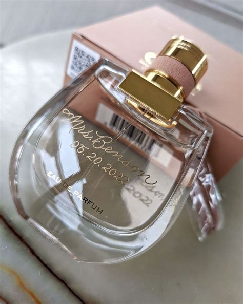 engraving name on perfume bottle